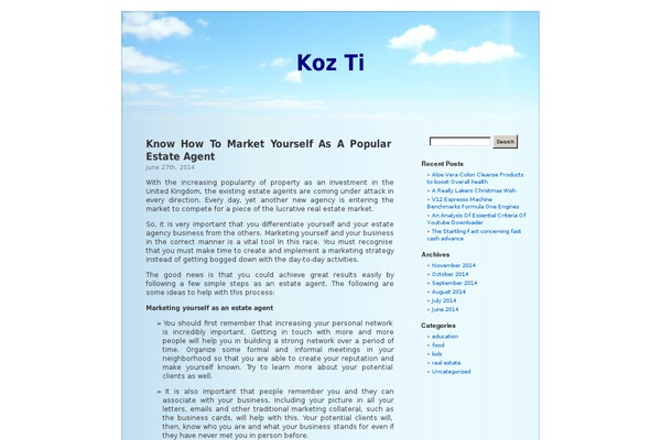 BlueSky theme site design template sample