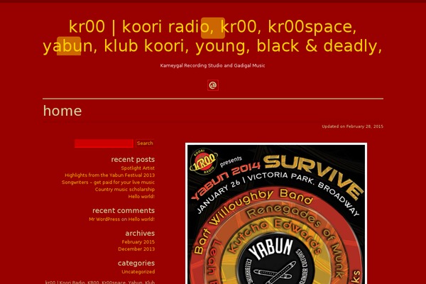 kr00.com.au site used Half-Baked