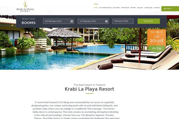 krabilaplaya.com site used Booking