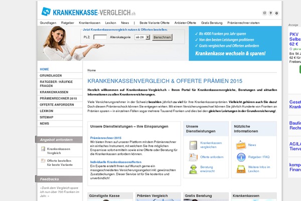 krankenkasse-vergleich.ch site used Box-theme