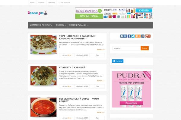 Bloggie theme site design template sample