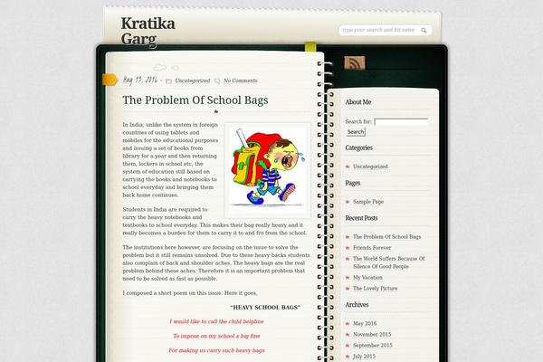 Diary theme site design template sample