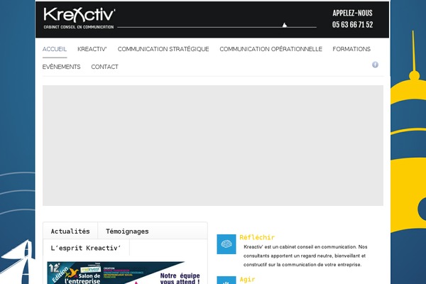 kreactiv.fr site used Visionaire