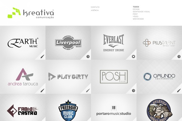 Kreativa theme site design template sample