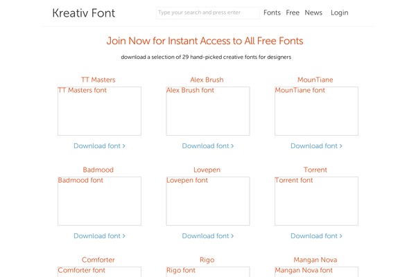 kreativfont.com site used Oceania