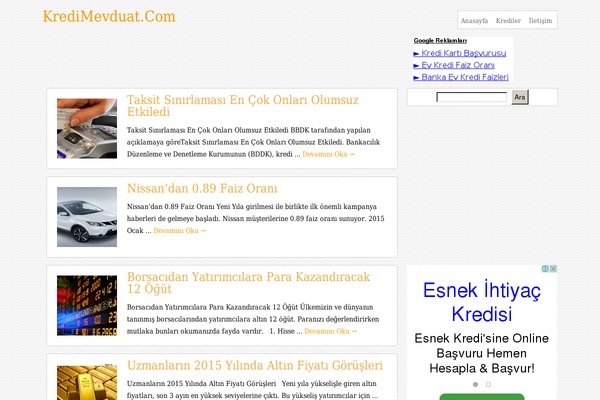kredimevduat.com site used Kredi