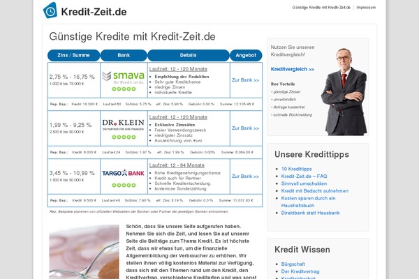 kredit-zeit.de site used Zeroninetwenty