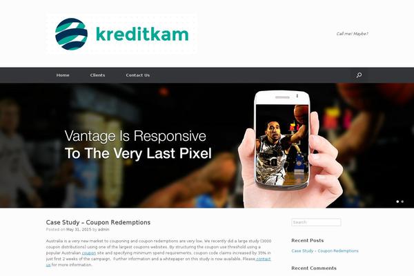 Vantage theme site design template sample
