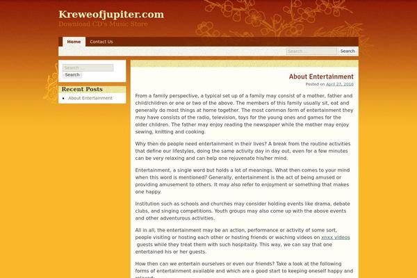 Music theme site design template sample