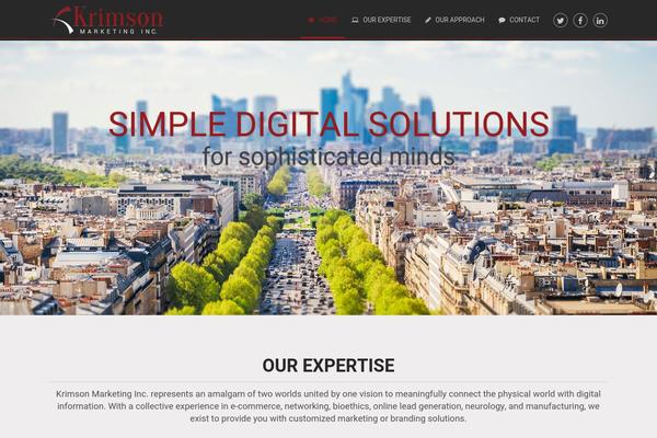Onepage theme site design template sample