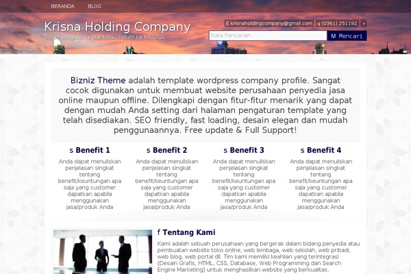 krisnaholdingcompany.com site used Bizniz1.0