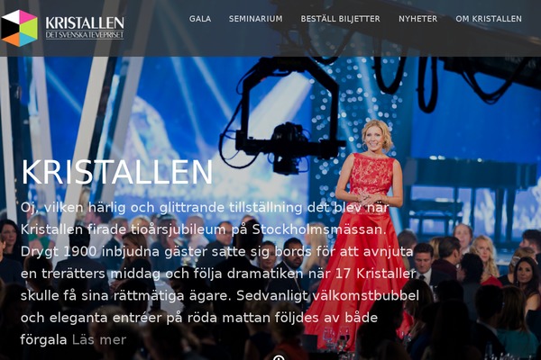 kristallen.tv site used Eventory