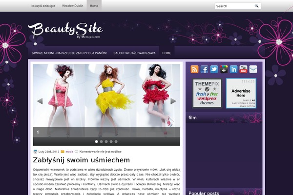 Beautysite theme site design template sample