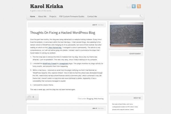 Classic theme site design template sample