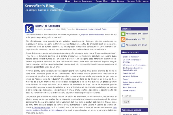krossfire.ro site used Simple Days