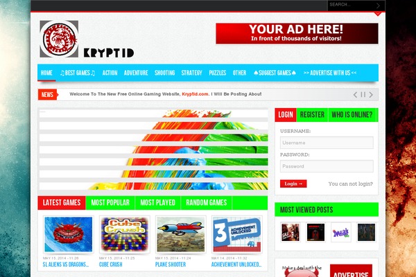 kryptid.com site used Gameleon-v2.6