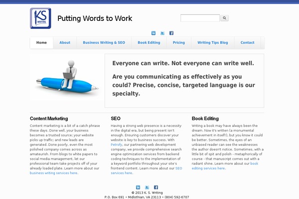 Site using Easy-slide-in plugin