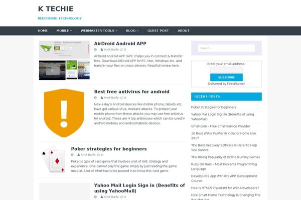 MH TechMagazine theme site design template sample