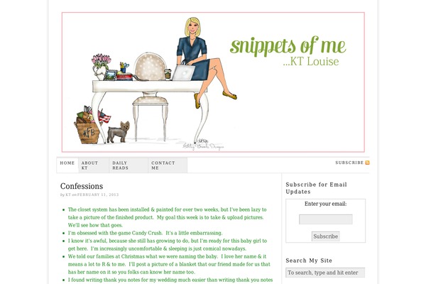 ktlouise.com site used Thesis 1.8.1