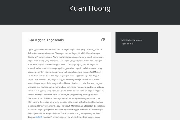 kuanhoong.com site used Diarjo Lite