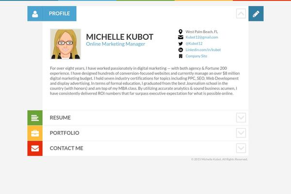 Cv theme site design template sample