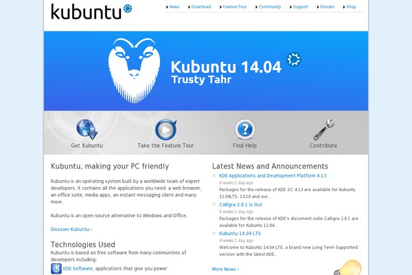 kubuntu.org site used Advertica-lite-child