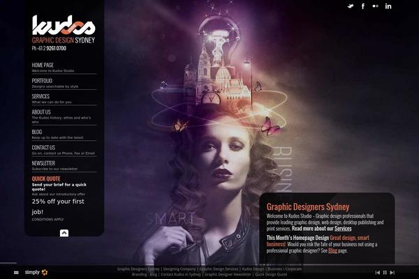 kudosstudio.com.au site used SmartScreen fullscreen responsive WordPress theme