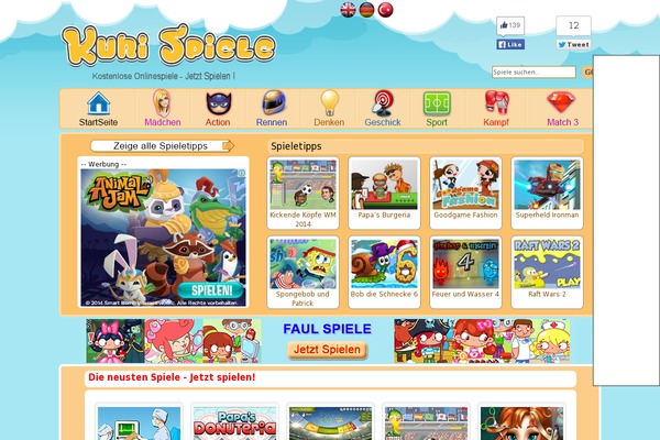 kukispiele.de site used Kizi Theme