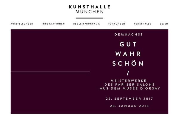kunsthalle-muc.de site used Kunsthalle