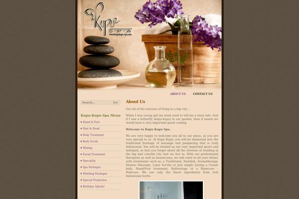 Spa theme site design template sample