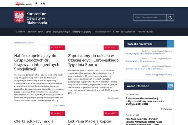 kuratorium.bialystok.pl site used Kuratorium