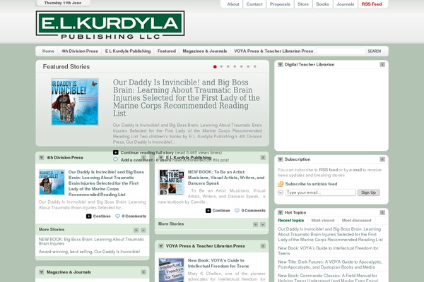Magazine theme site design template sample