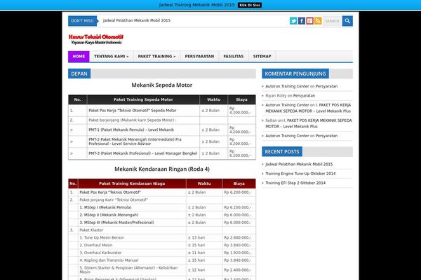 Kasep2 theme site design template sample