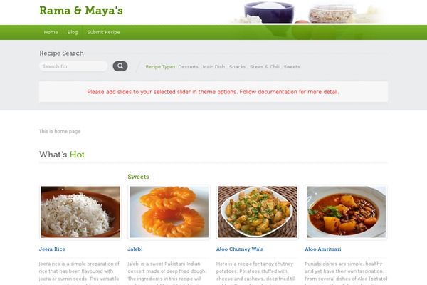 Food Recipes theme site design template sample