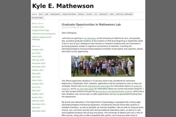 Thesis 1.6 theme site design template sample