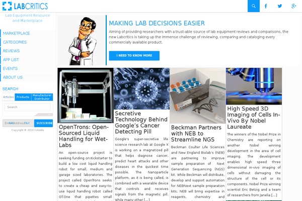 labcritics.com site used Labcritics