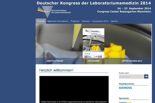 laboratoriumsmedizin2014.de site used Mcon-kongress