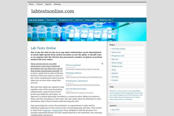 labtestsonline.com site used zeeMagazine