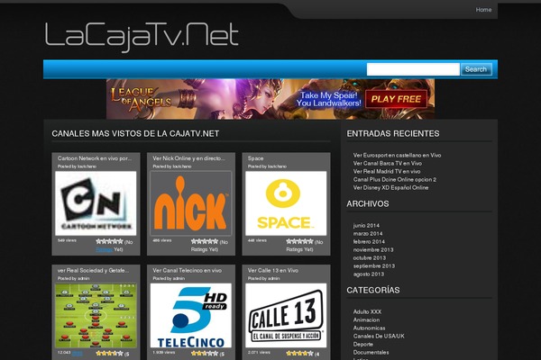 lacajatv.net site used WpTube 4