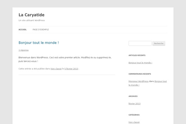 Twenty Twelve theme site design template sample