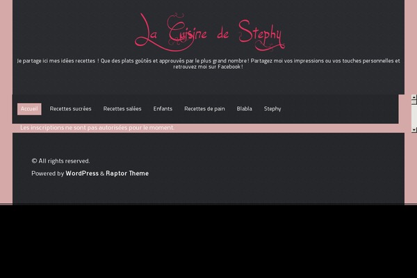 Raptor theme site design template sample