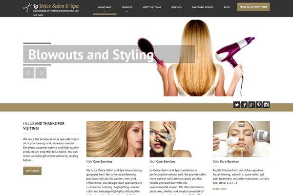 HairPress theme site design template sample