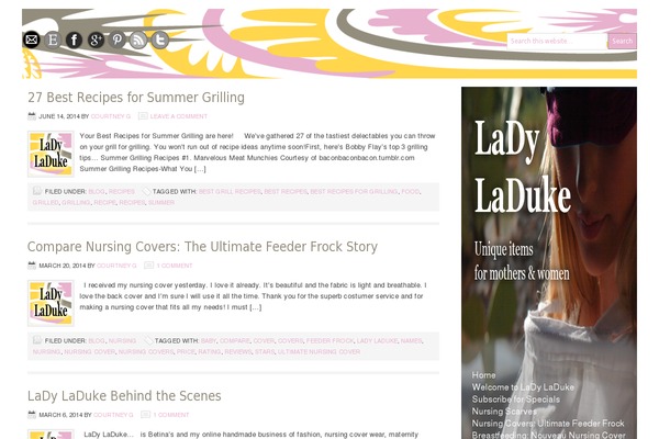 Lifestyle theme site design template sample