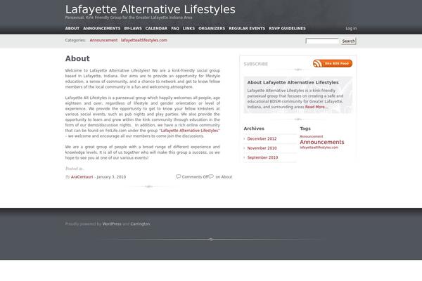 Carrington Blog theme site design template sample