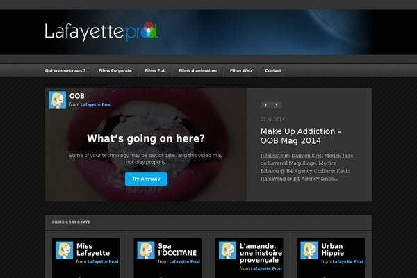 Motion Picture theme site design template sample