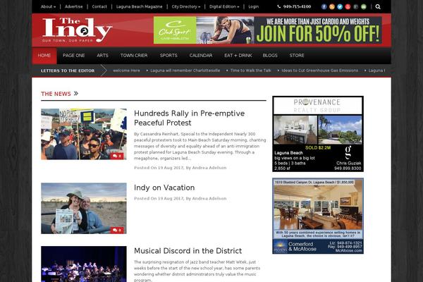 Newspaper theme site design template sample