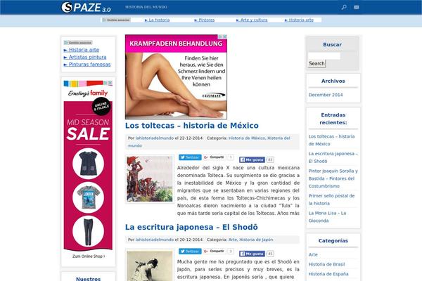 Spaze theme site design template sample