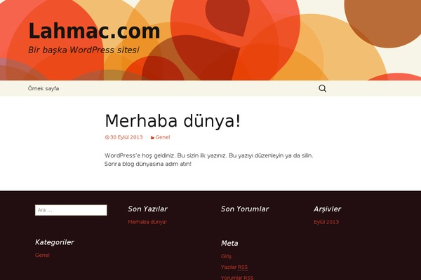 Twenty Thirteen theme site design template sample