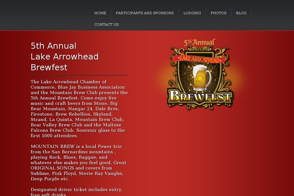 lakearrowheadbrewfest.com site used Figero