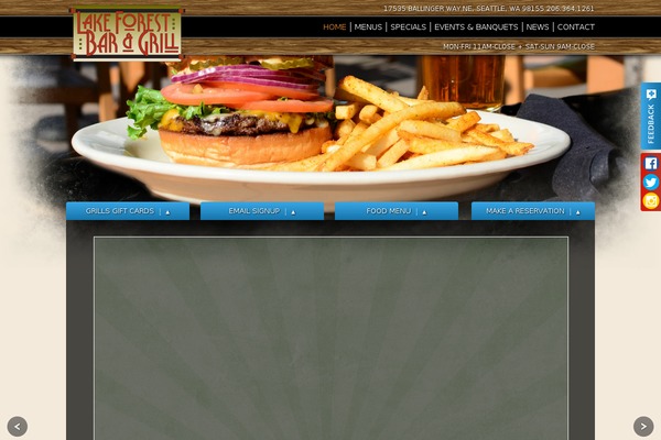 lakeforestbarandgrill.com site used Cma-responsive